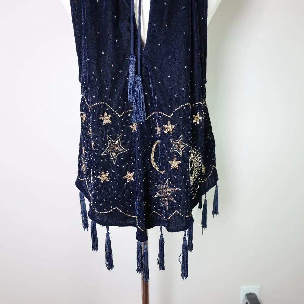 Free People Midnight Magic Embellished Tank in Midnight Size S - Picture 12 of 15